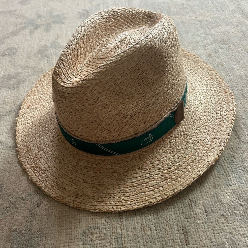 Augusta National Masters Tan Straw Hat with Green Band
